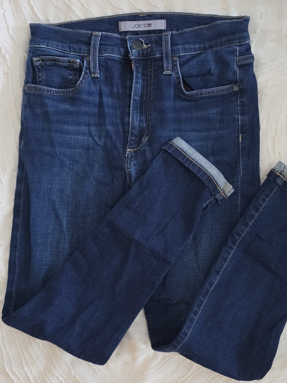 Joe's Jeans Skinny Crop Dark Blue Stretch Denim